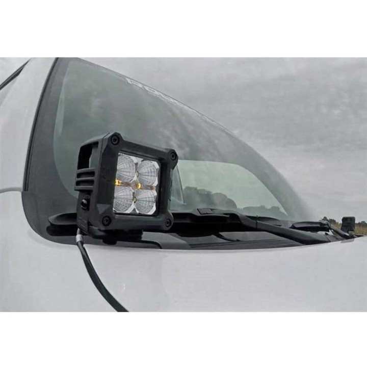 Lampy LED 2" kwadratowe White DRL Rough Country Black Series - ujęcie 3