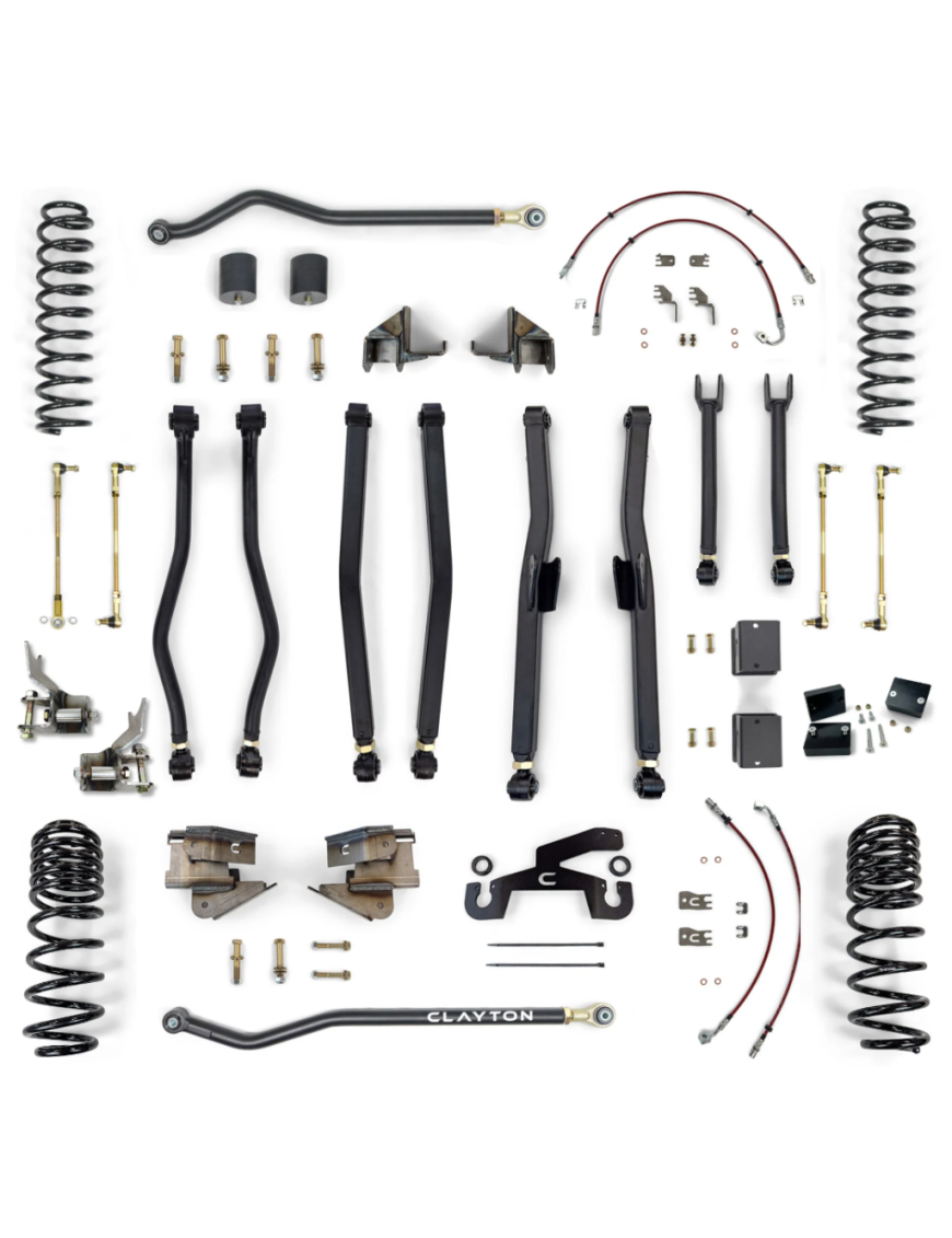 Zestaw zawieszenia Long Arm Clayton Overland+ Lift 4,5"