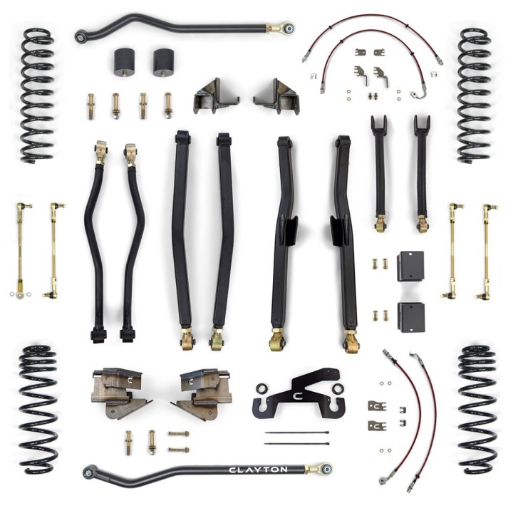 Zestaw zawieszenia Long Arm Clayton Premium Lift 3,5-4,5"