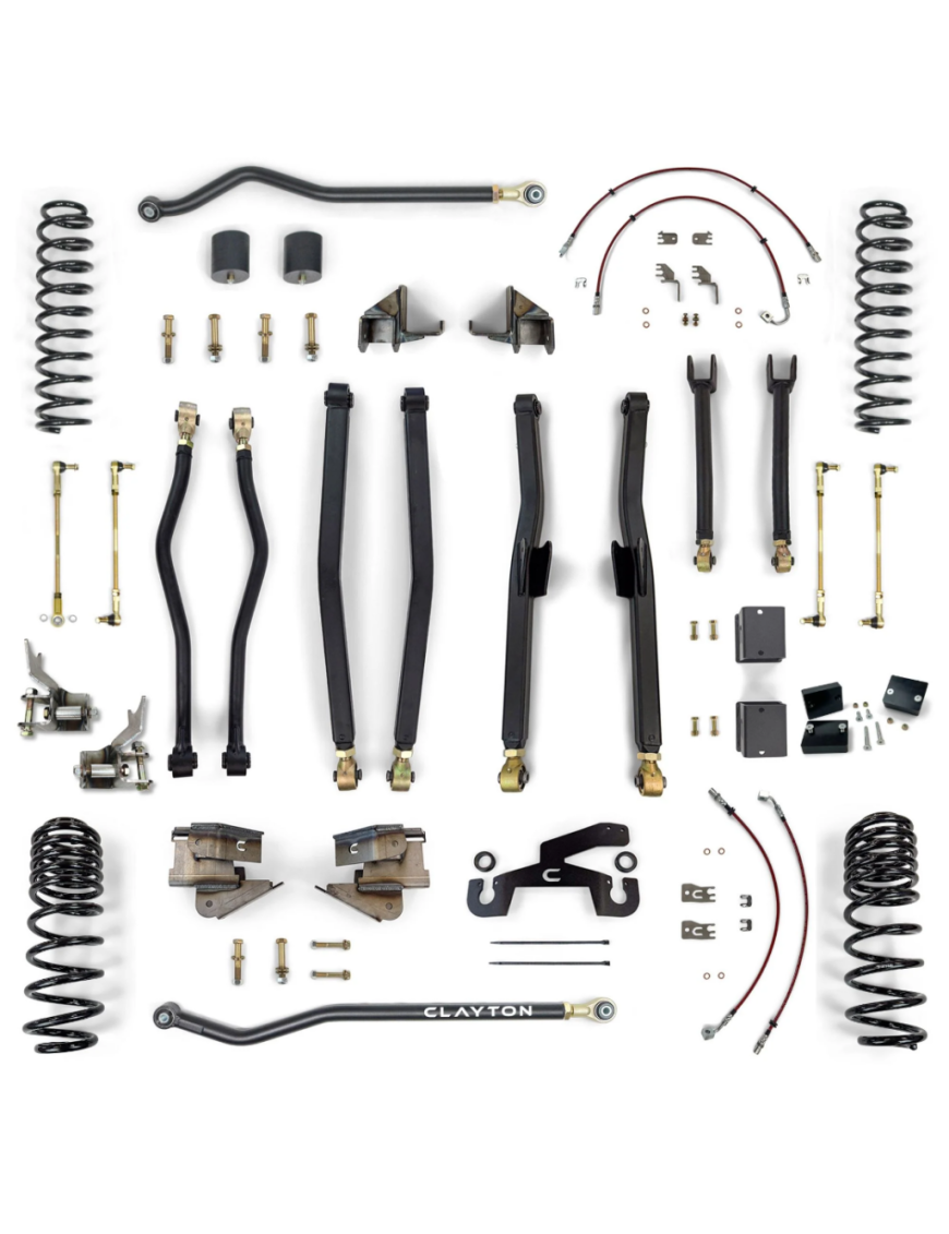 Zestaw zawieszenia Long Arm Clayton Premium Lift 3,5-4,5"