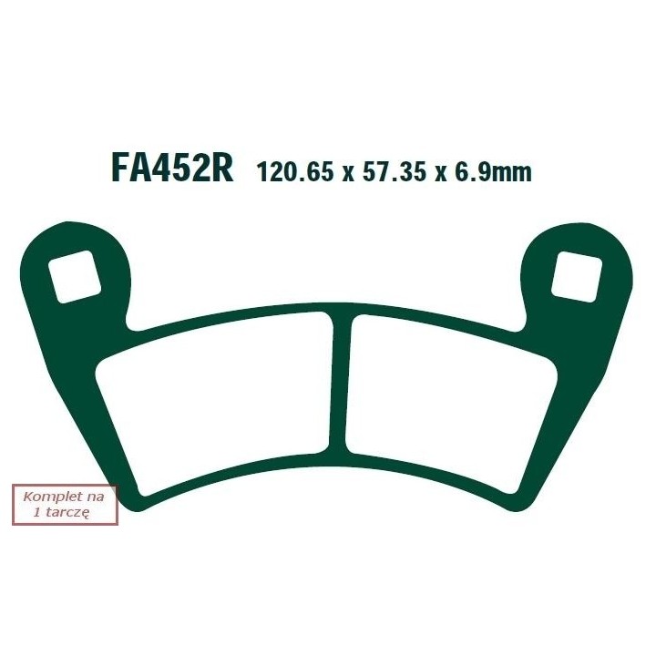 Klocki hamulcowe FA452R RZR 1000 XP
