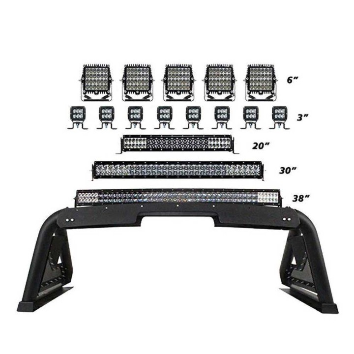 Sport bar 2.0 z elektrycznym modułem chowania lamp Go Rhino - ujęcie 3
