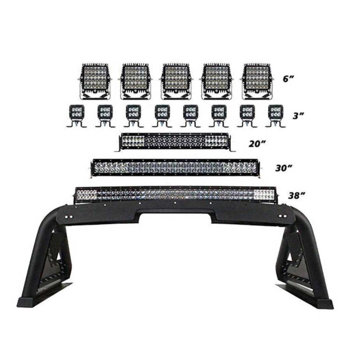 Sport bar 2.0 z elektrycznym modułem chowania lamp Go Rhino - ujęcie 3