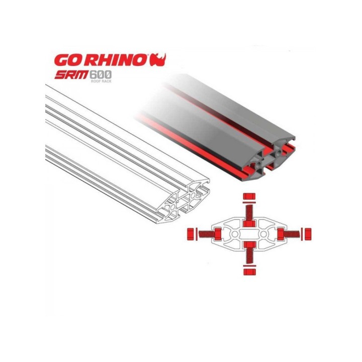 Bagażnik dachowy z orurowaniem typu koszyk z mocowaniami Go Rhino SRM600 55" - ujęcie 3