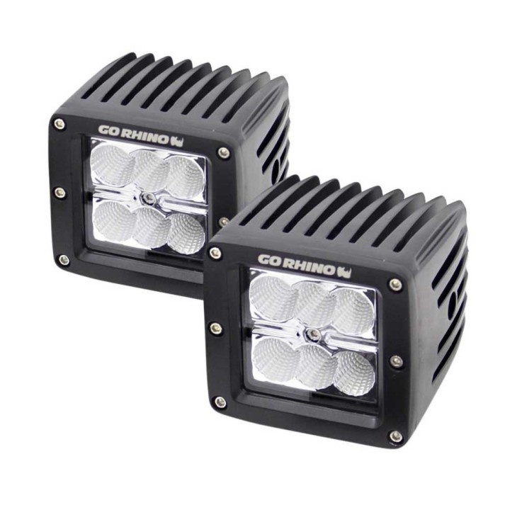 Lampy LED 3" Surface do zderzaka BR5 przód spot/flood Go Rhino - ujęcie 2
