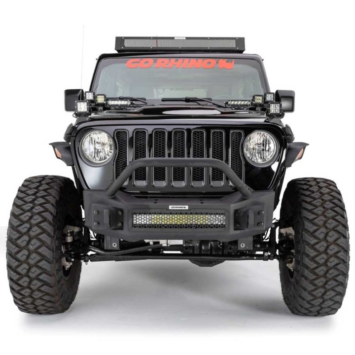 Zderzak stubby przód z bull barem Go Rhino Rockline - ujęcie 3