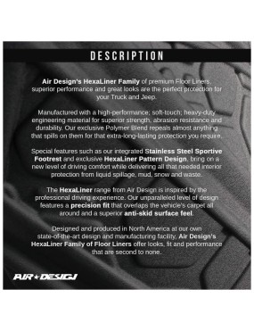 Dywaniki na podłogę przód i tył Air Design Crew Cab