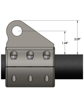 Mocowanie siłownika hydraulicznego wspomagania do drążka kierowniczego Barnes 4WD 1-1/2"