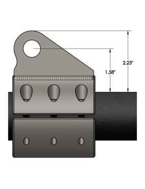 Mocowanie siłownika hydraulicznego wspomagania do drążka kierowniczego Barnes 4WD 1-3/4"