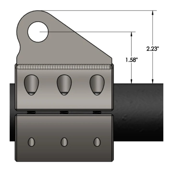 Mocowanie siłownika hydraulicznego wspomagania do drążka kierowniczego Barnes 4WD 1-3/4" - ujęcie 4