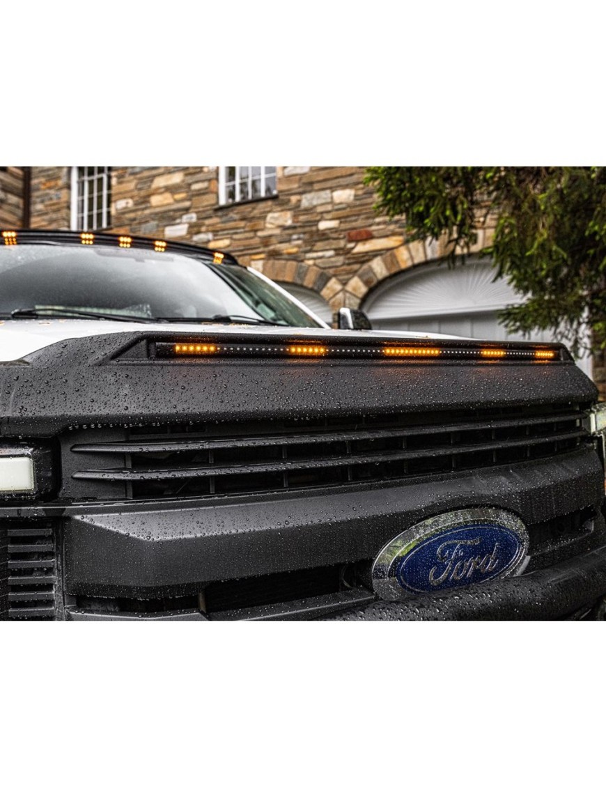 Listwa z lampami obrysowymi LED amber Husky Liners Aeroskin Lightshield Pro