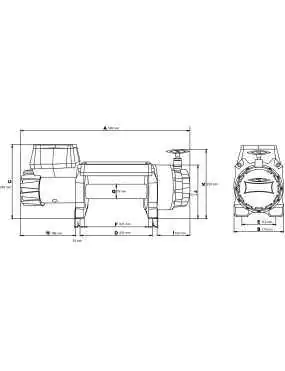 DWH 12000 HD Dragon Winch Highlander synthetic rope winch