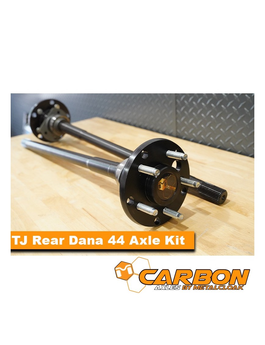 Półosie tylne Carbon Dana 44 30 spline Jeep Wrangler TJ, hamulce bębnowe