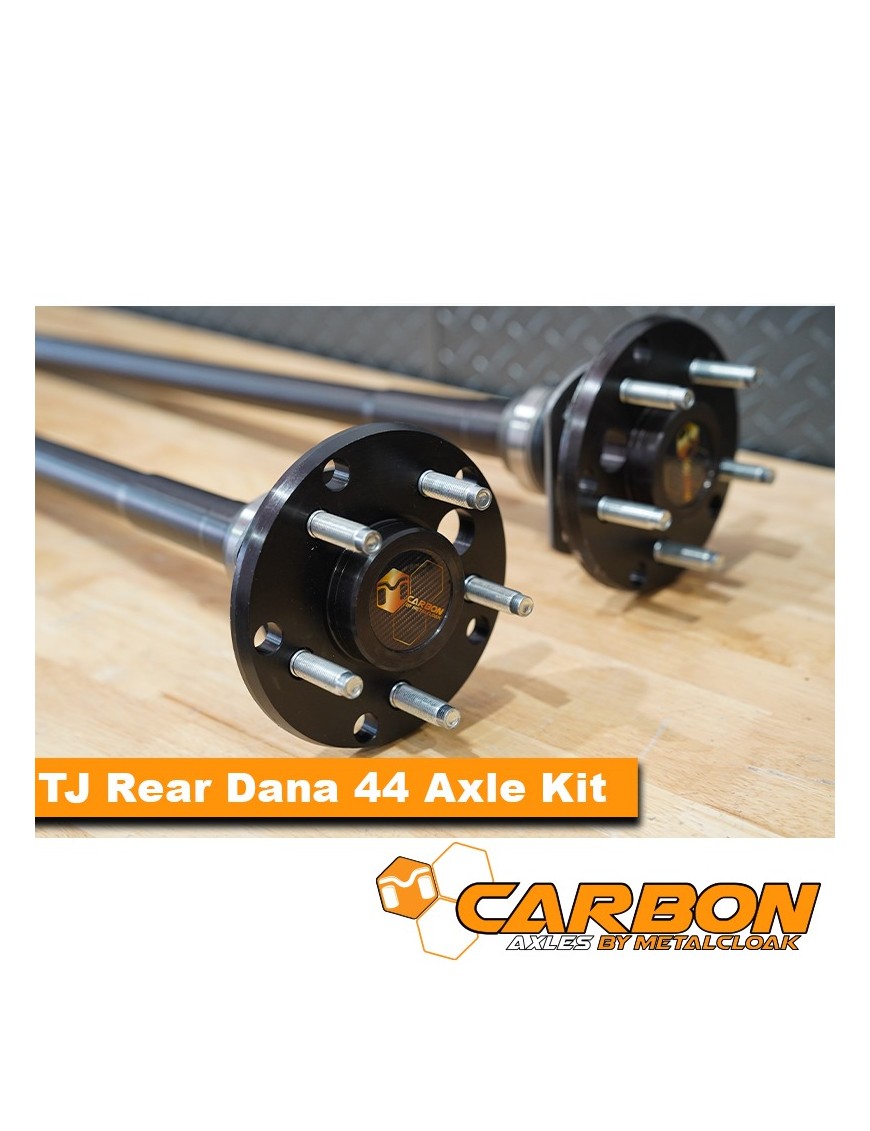 Półosie tylne Carbon Dana 44 30 spline Jeep Wrangler TJ, hamulce bębnowe