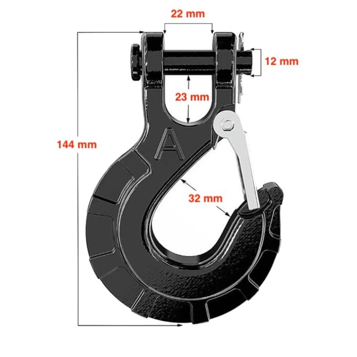 Hak kuty Clevis czarny OFD 3/4" - ujęcie 7