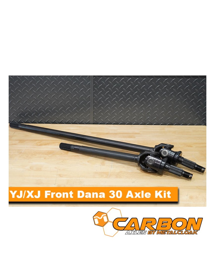 Półosie przednie Carbon Dana 30 27 spline z likwidacją CAD, Wrangler YJ, Cherokee XJ