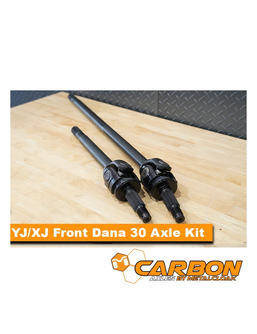 Półosie przednie Carbon Dana 30 27 spline z likwidacją CAD, Wrangler YJ, Cherokee XJ