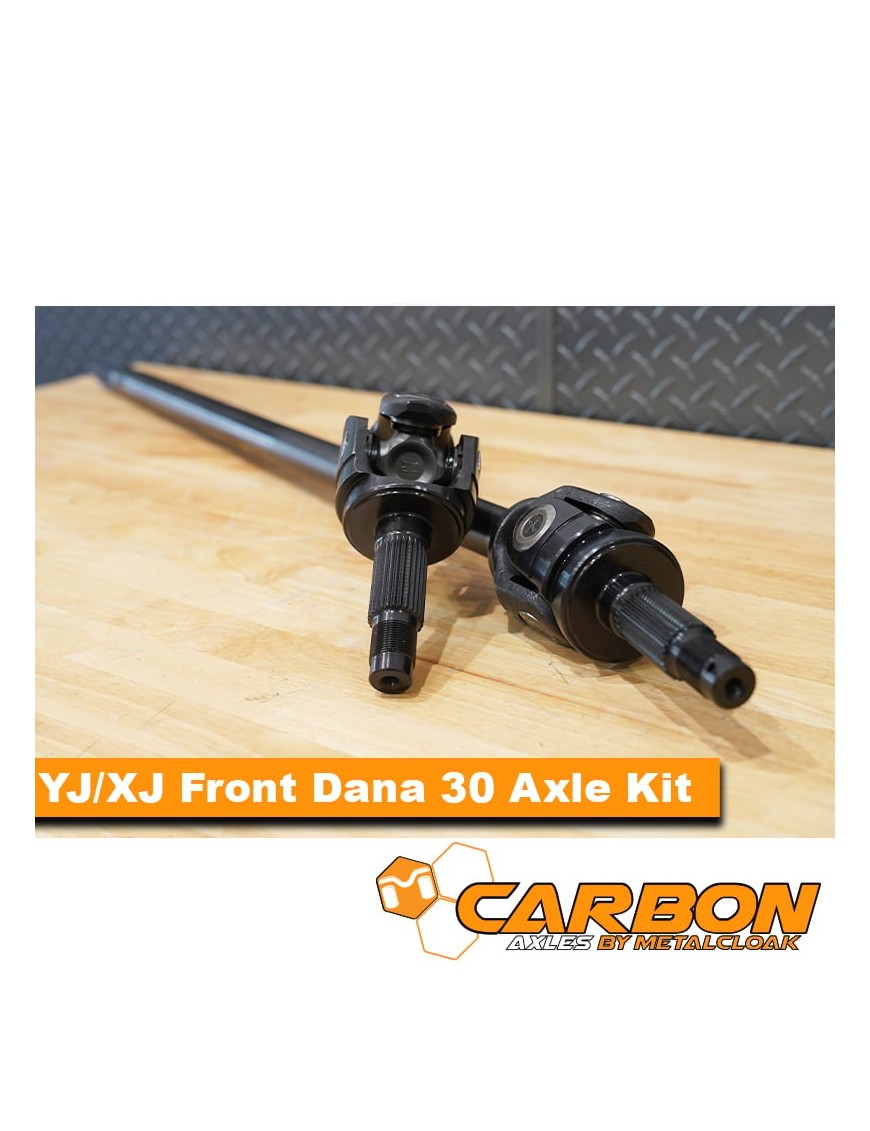 Półosie przednie Carbon Dana 30 27 spline z likwidacją CAD, Wrangler YJ, Cherokee XJ