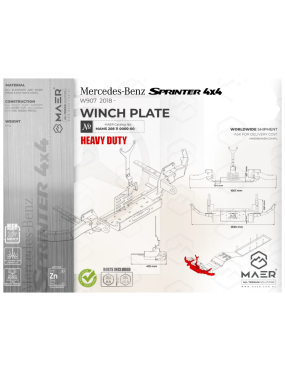 Płyta pod wyciągarkę Heavy Duty Maer