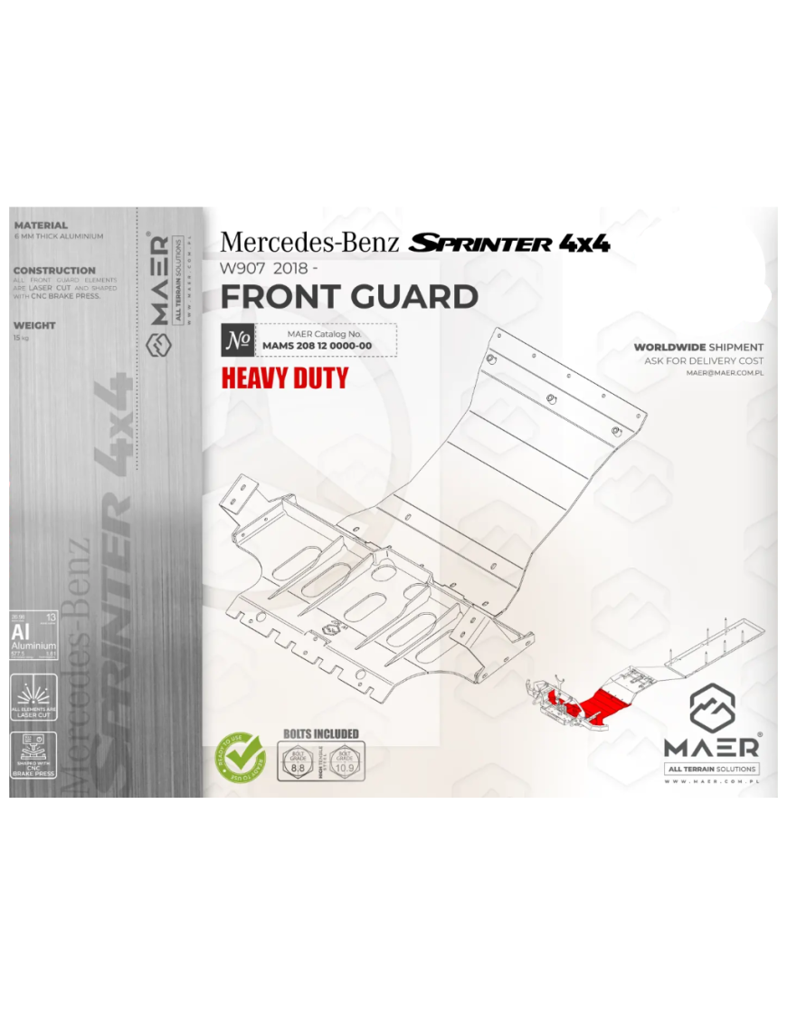 Płyta osłonowa podwozia przód Heavy Duty MAER