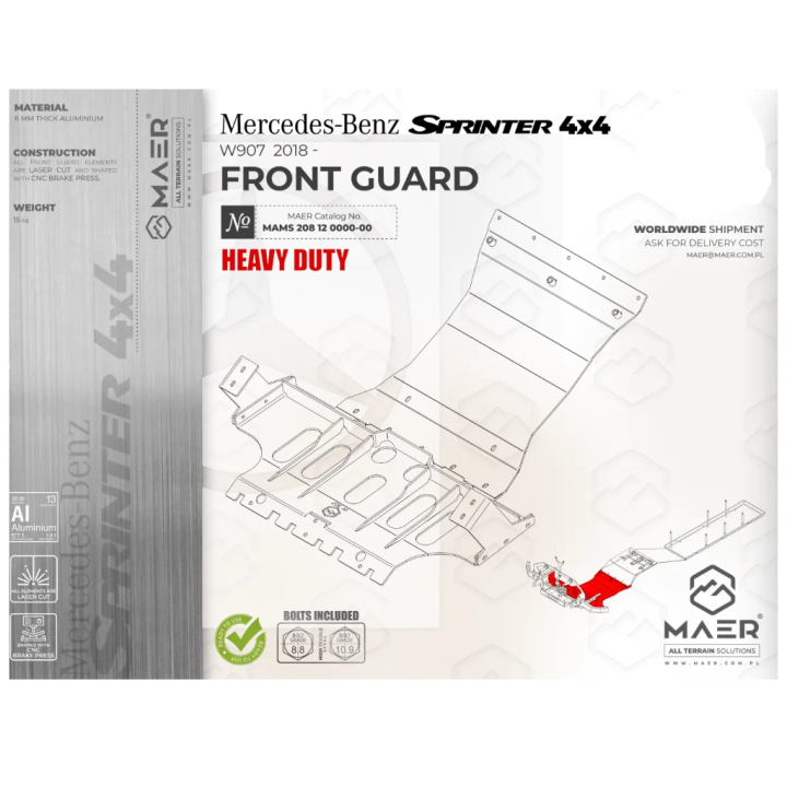 Płyta osłonowa podwozia przód Heavy Duty MAER - ujęcie 4