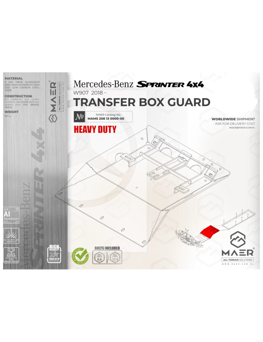 Płyta osłonowa skrzyni biegów Heavy Duty MAER