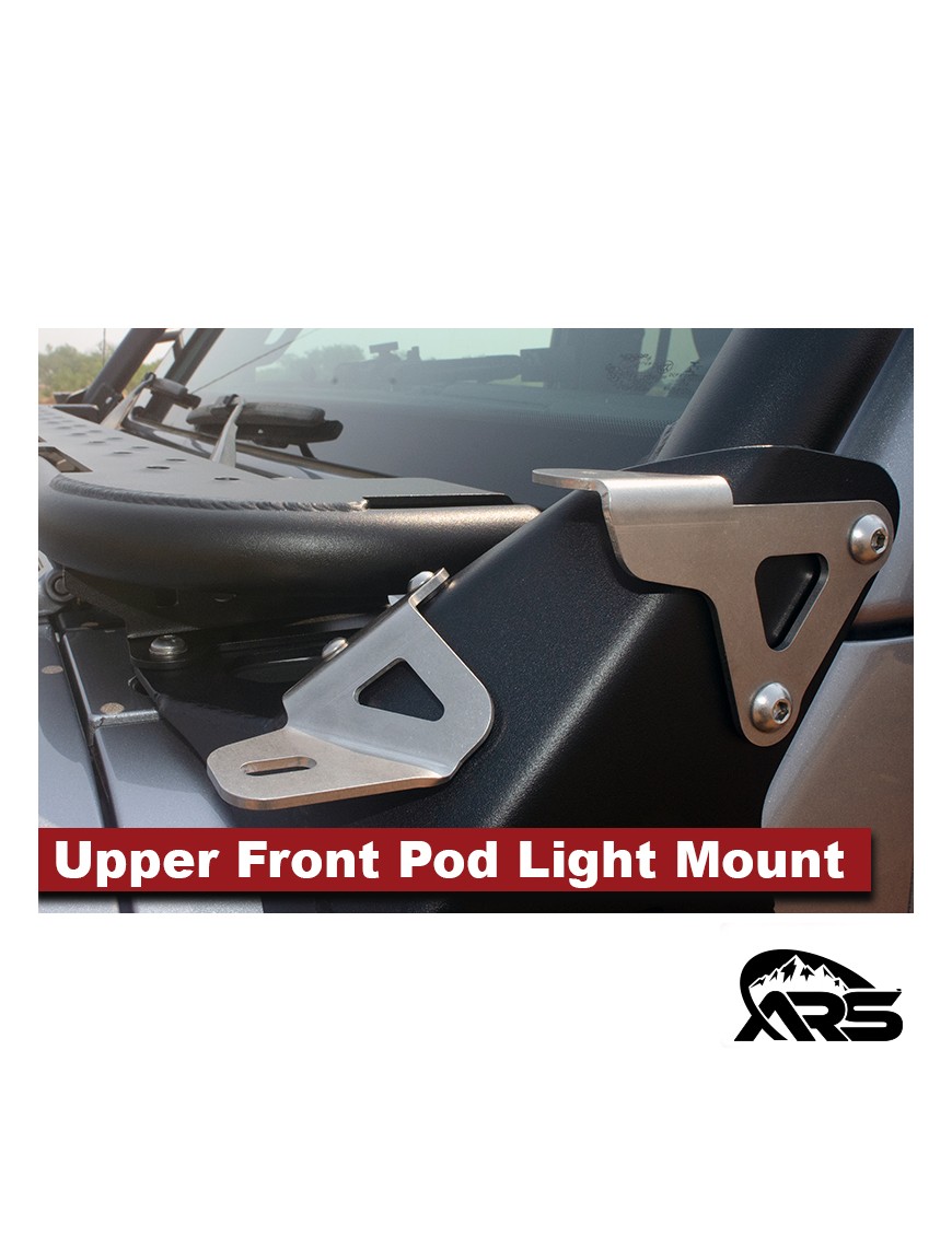 MetalCloak Górny przedni uchwyt lamp pod light, Jeep Wrangler JL i Gladiator JT - ujęcie 4