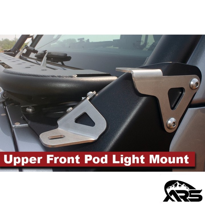MetalCloak Górny przedni uchwyt lamp pod light, Jeep Wrangler JL i Gladiator JT - ujęcie 4