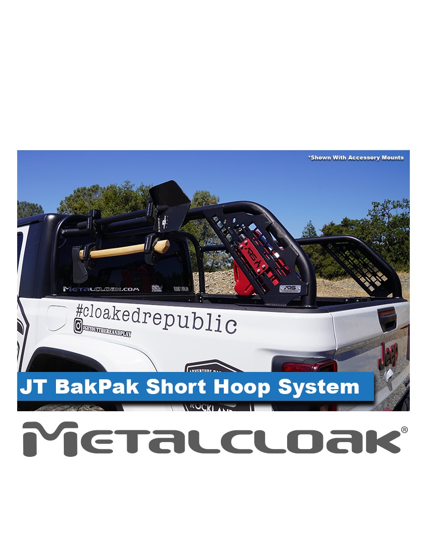 MetalCloak Bagażnik skrzyni BakPak z niskim pałąkiem, Jeep Gladiator JT
