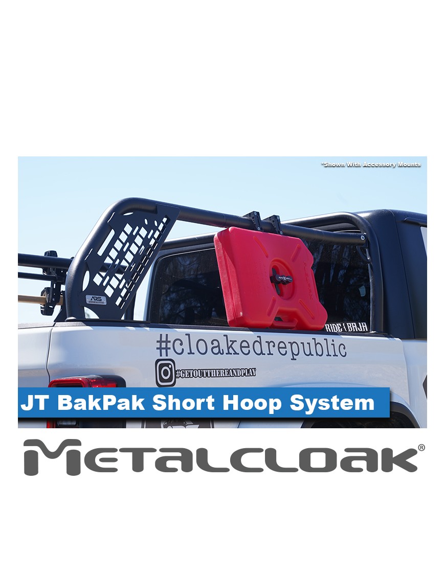 MetalCloak Bagażnik skrzyni BakPak z niskim pałąkiem, Jeep Gladiator JT