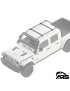 MetalCloak Belki poprzeczne OverCab Lo-Profile, rura 2 cale, Jeep JK, JL, JT