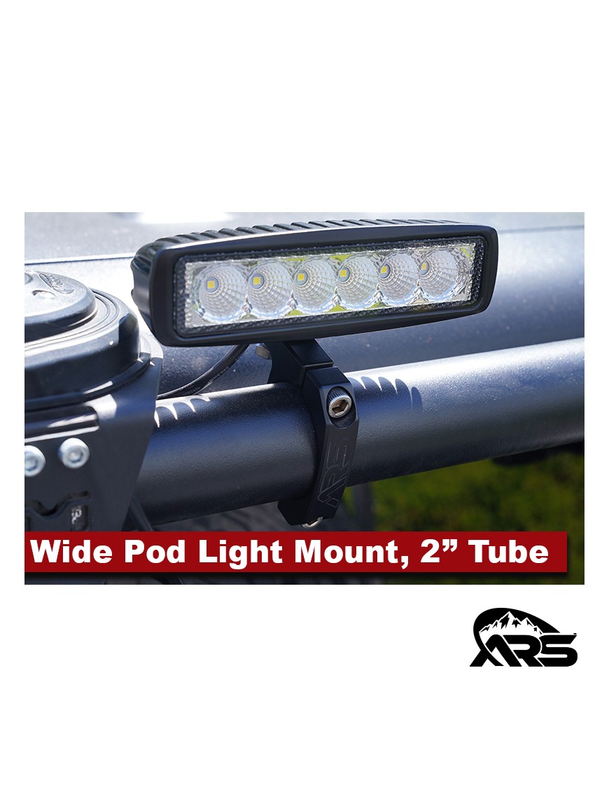MetalCloak Wąski uchwyt lampy pod light na rurę 2 cale, aluminium frezowane