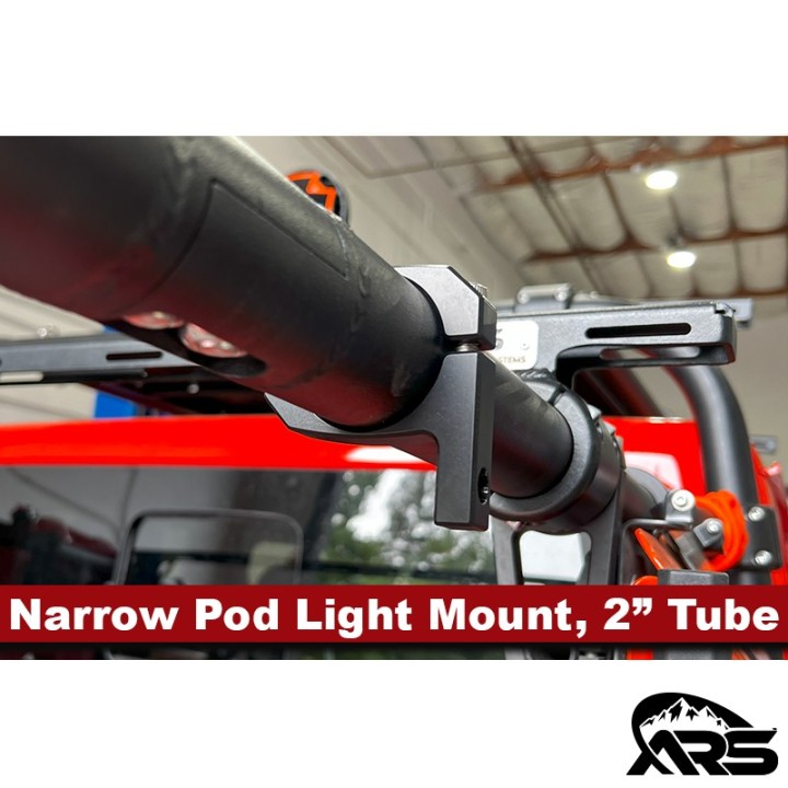 MetalCloak Wąski uchwyt lampy pod light na rurę 2 cale, aluminium frezowane - ujęcie 6