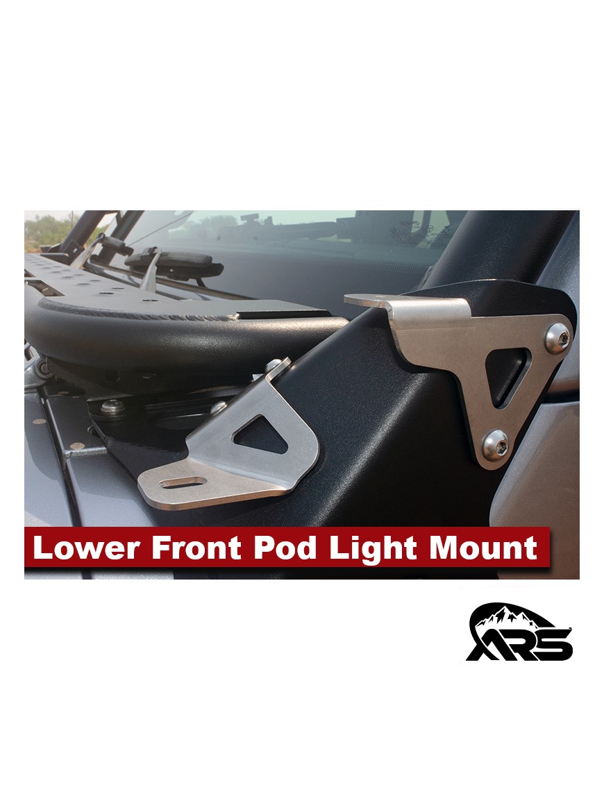 MetalCloak Dolny przedni uchwyt lamp pod light, Jeep Wrangler JL i Gladiator JT - ujęcie 2