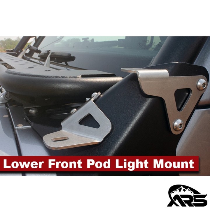 MetalCloak Dolny przedni uchwyt lamp pod light, Jeep Wrangler JL i Gladiator JT - ujęcie 2