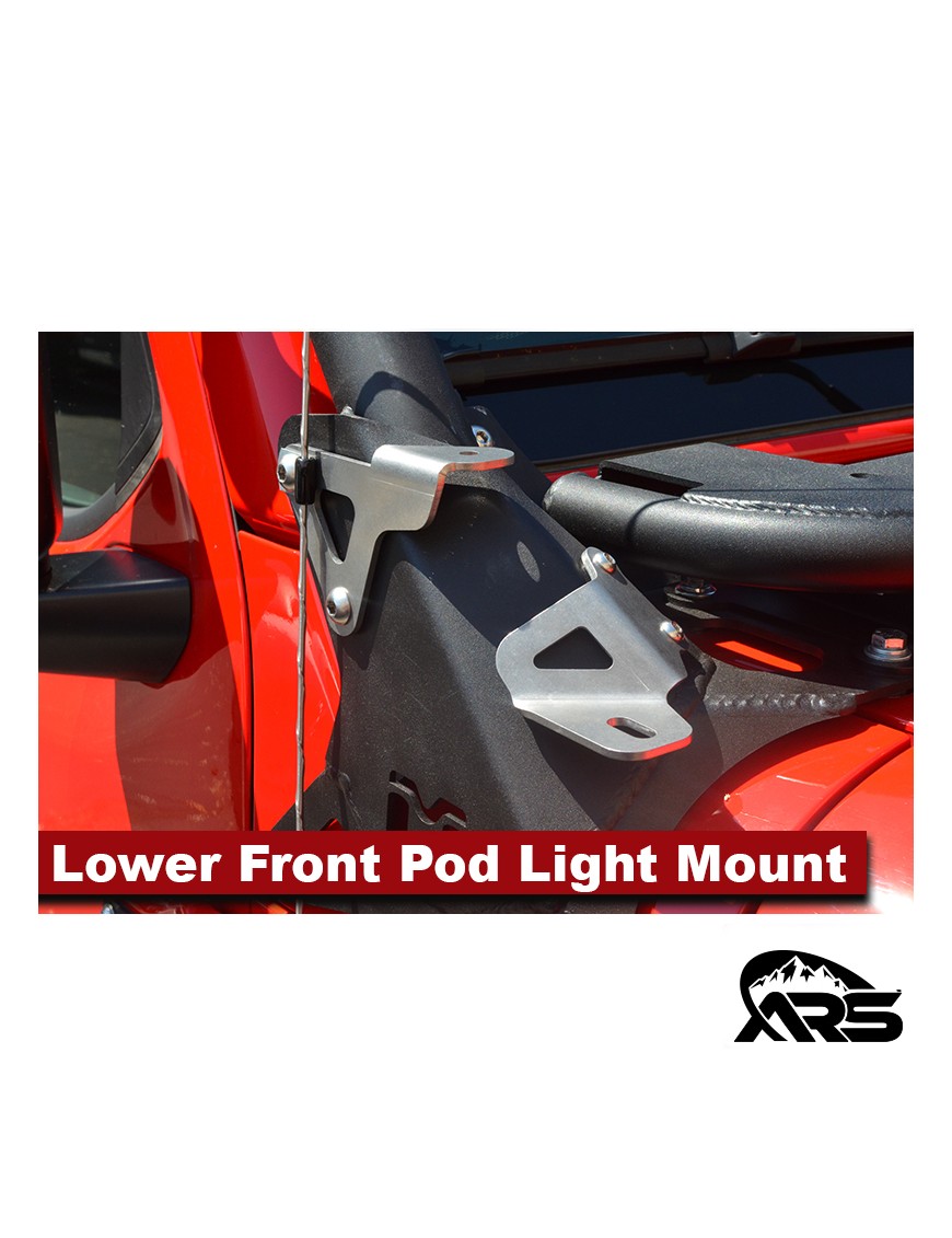 MetalCloak Dolny przedni uchwyt lamp pod light, Jeep Wrangler JL i Gladiator JT - ujęcie 4