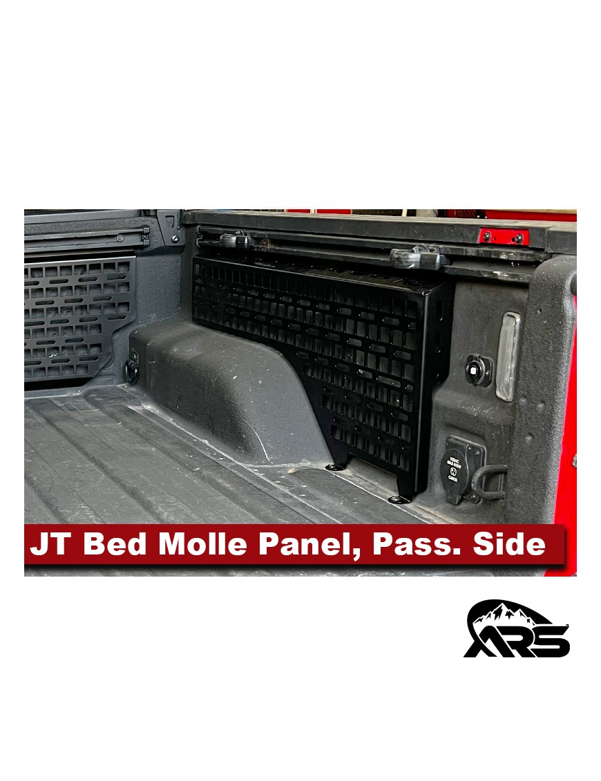 MetalCloak Panel MOLLE do skrzyni ładunkowej, strona pasażera, Jeep Gladiator JT