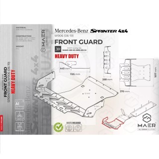 Płyta osłonowa podwozia przód Heavy Duty MAER - ujęcie 2