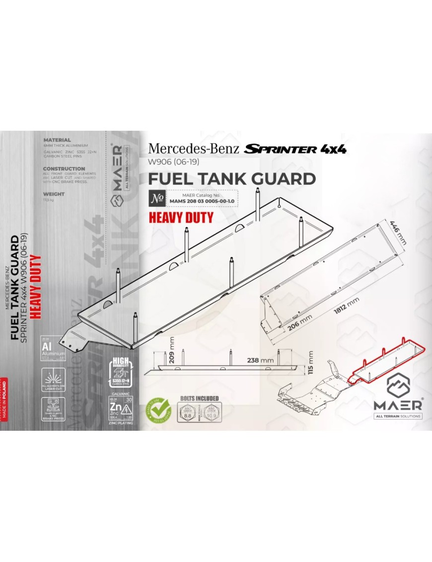 Płyta osłonowa zbiornika paliwa Heavy Duty MAER
