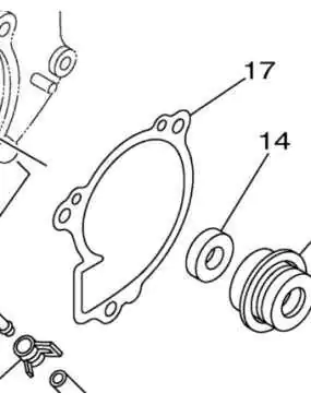 Yamaha Uszczelka pompy wody 3B4-12428-00-00 Grizzly