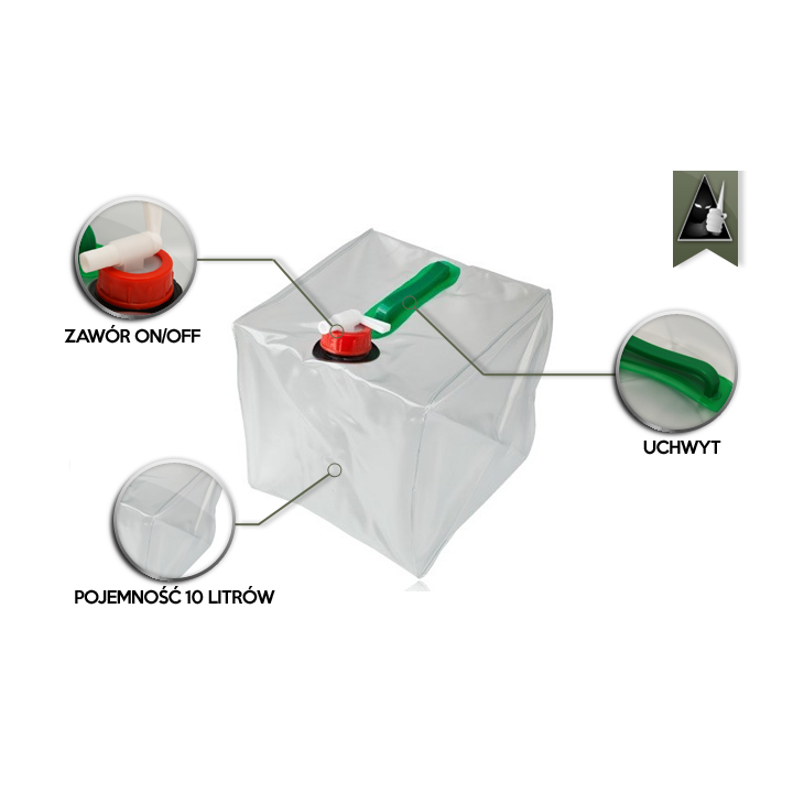 Pojemnik na wodę BCB Jerry Can Collapsible 10 litrów