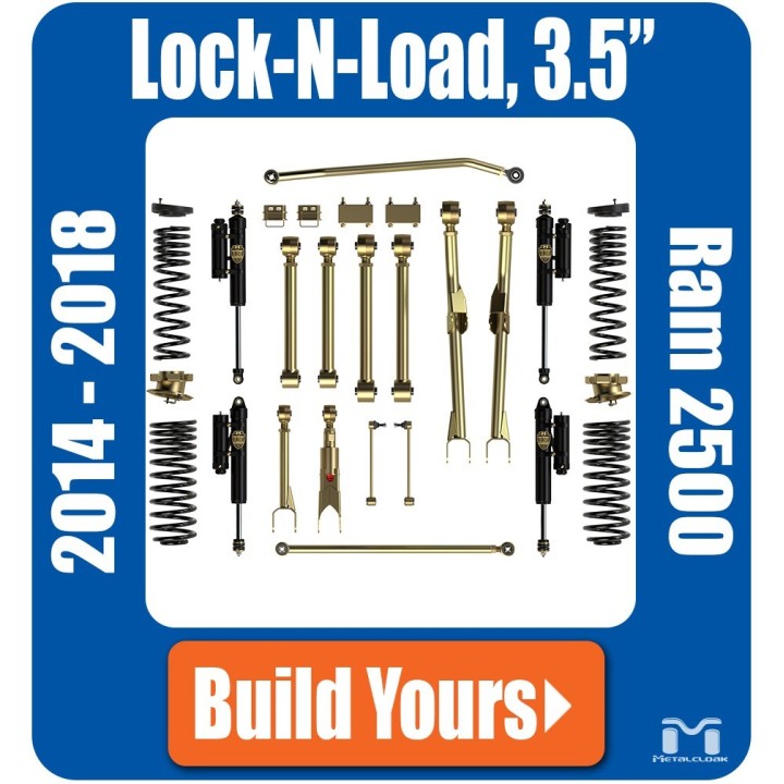 MetalCloak Zestaw zawieszenia Lock-N-Load Radius Arm 3,5", RAM 2500 diesel 2014-2018