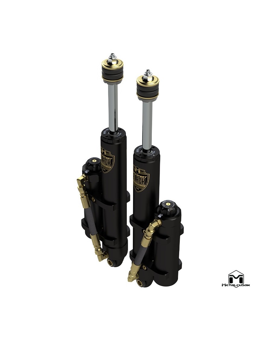 MetalCloak Amortyzatory RockSport BLACK ze zbiornikiem, tył, para, lift 3,5", RAM 2500 2014+