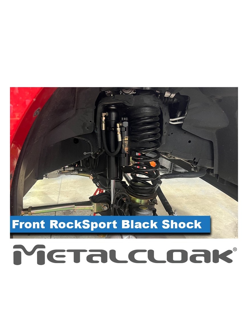 MetalCloak Amortyzatory RockSport BLACK ze zbiornikiem, przód, para, lift 3,5", RAM 2500 2014+