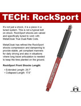 MetalCloak Amortyzatory RockSport Long Travel, przód, para, RAM 2500 2014+