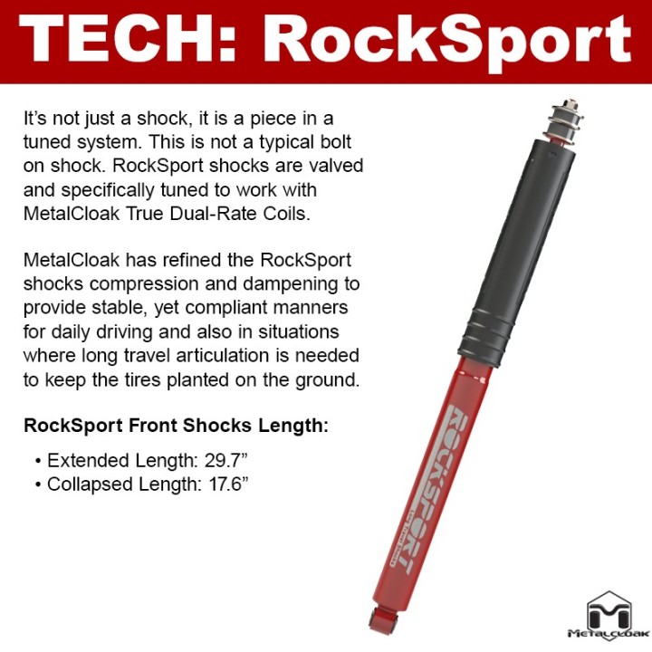 MetalCloak Amortyzatory RockSport Long Travel, przód, para, RAM 2500 2014+ - ujęcie 4