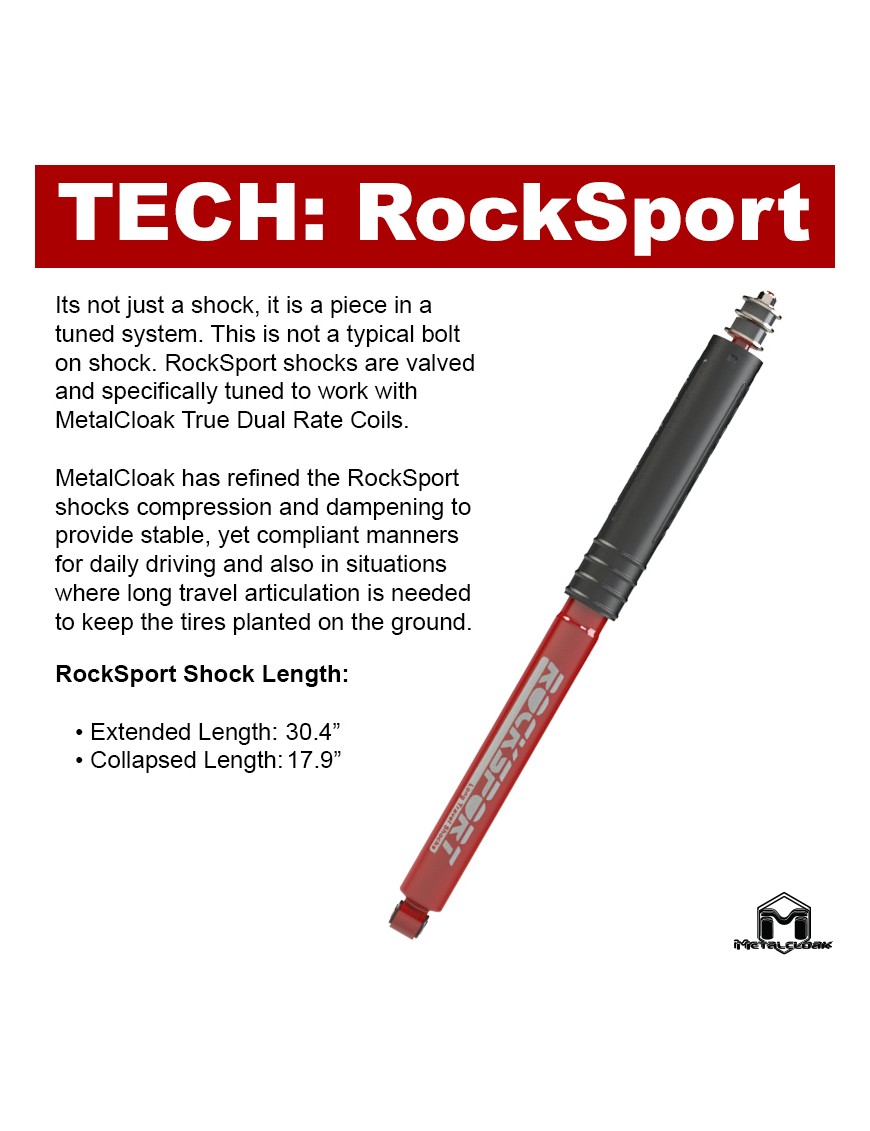 MetalCloak Amortyzatory RockSport Long Travel, tył, para, RAM 2500 2014+