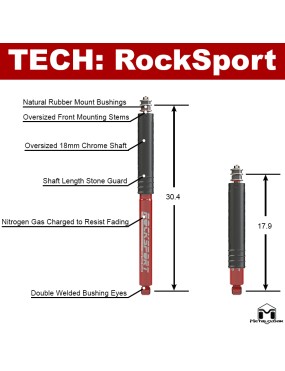 MetalCloak Amortyzatory RockSport Long Travel, tył, para, RAM 2500 2014+