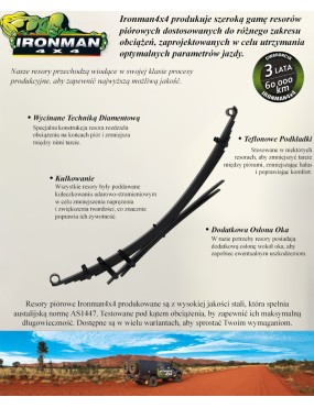 Wzmocniony tylny resor, podnosi AUTO O +2' (szt) Ironman 4x4 — Isuzu Rodeo/Colorado/D-Max, Isuzu Greatwall V240 (HOLD006D)