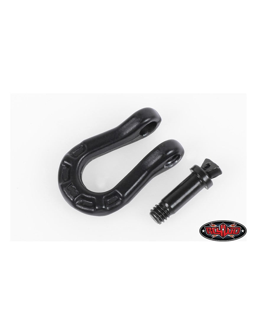 Szekla D-Ring Warn 1/10 RC4WD Z-S1090, stal, czarny mat